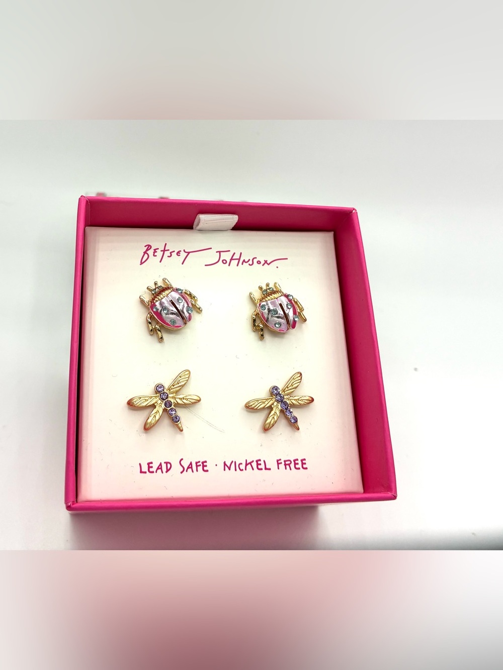 Betsey Johnson Ladybug & Dragonfly Earring Set - Picture 3 of 3